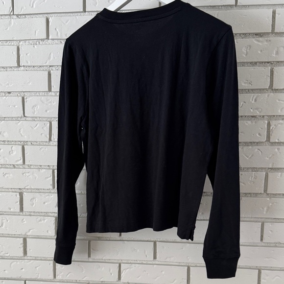 J. Crew Black Vintage Jersey Long Sleeve Tee - Picture 5 of 6